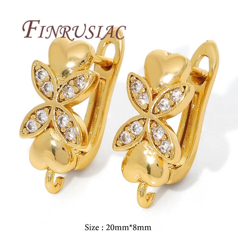 18K Gold Plated Earring Accessories,Earwire Fasteners Fittings,Earring Fixtures,DIY Jewelry Making Supplies,French Earring Hooks