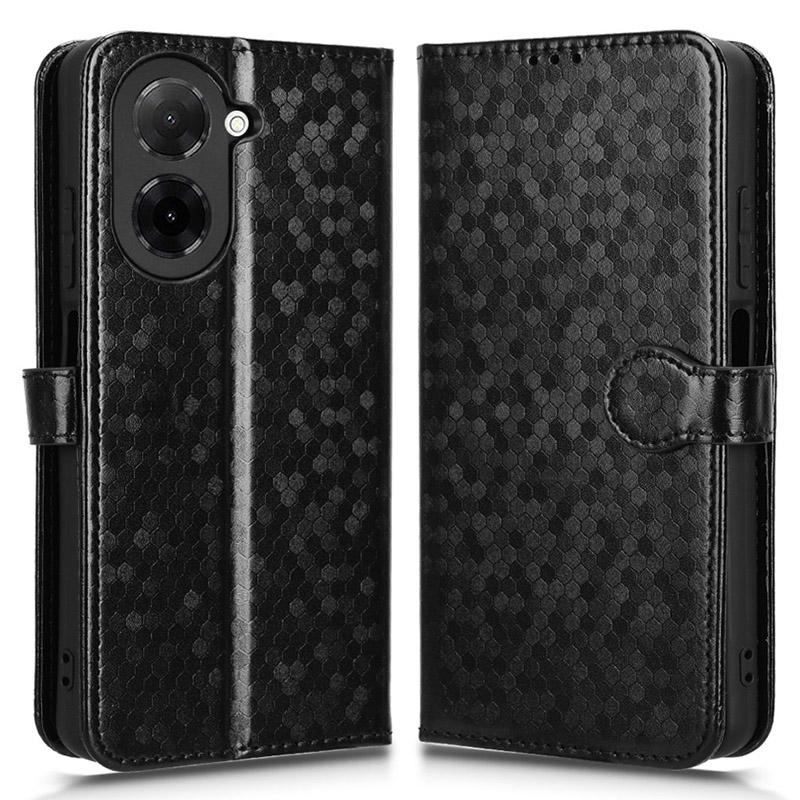 For Xiaomi Redmi A5 4G (171.7mm)/Poco C71 4G Wallet Case Dot Pattern Imprint PU Leather Phone Cover