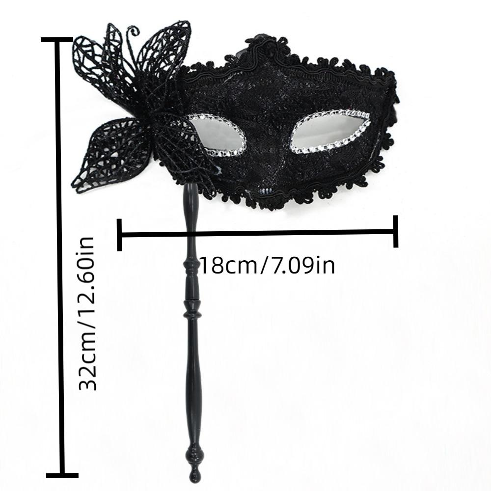 Halloween Dressing Butterfly Hand Hold Mask Party Face Mask  Halloween Prop Accessories