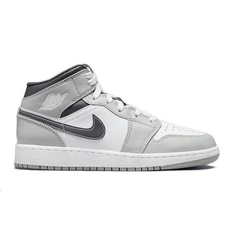 (GS) Air Jordan 1 Mid 'Light Smoke Grey' Kids' 554725-078
