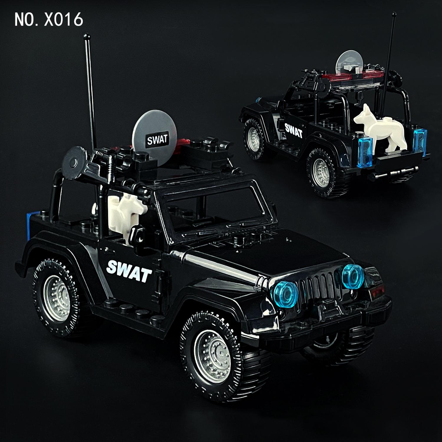 X016 Swat Внедорожник Штурмовая машина Патрульная машина Детский строительный блок Игрушка — фото 3