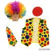 Roleplay Joker Outfit With Clown Nose And Wig Set For Cosplay Costume Events