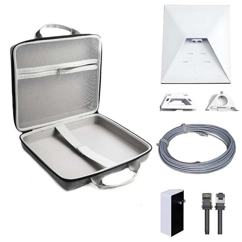 Portable EVA Hard Shell Case Bag Satellite Receiver Protections Box with Spacious Interior for Mini Router
