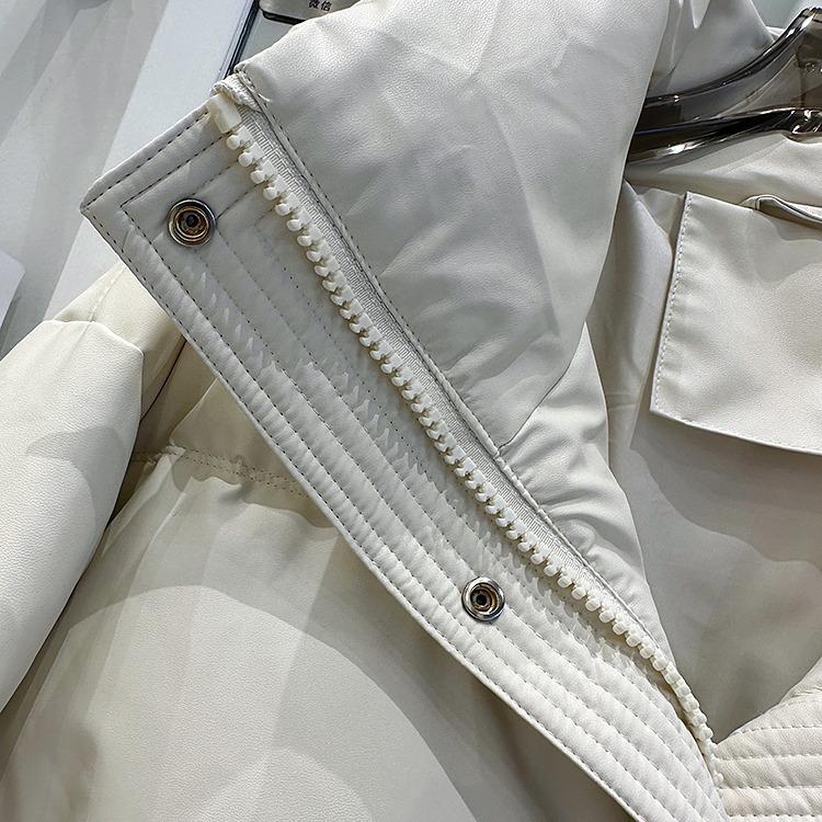 Winter Jacket PU Leather Down Cotton Jacket Women's Short Jacket