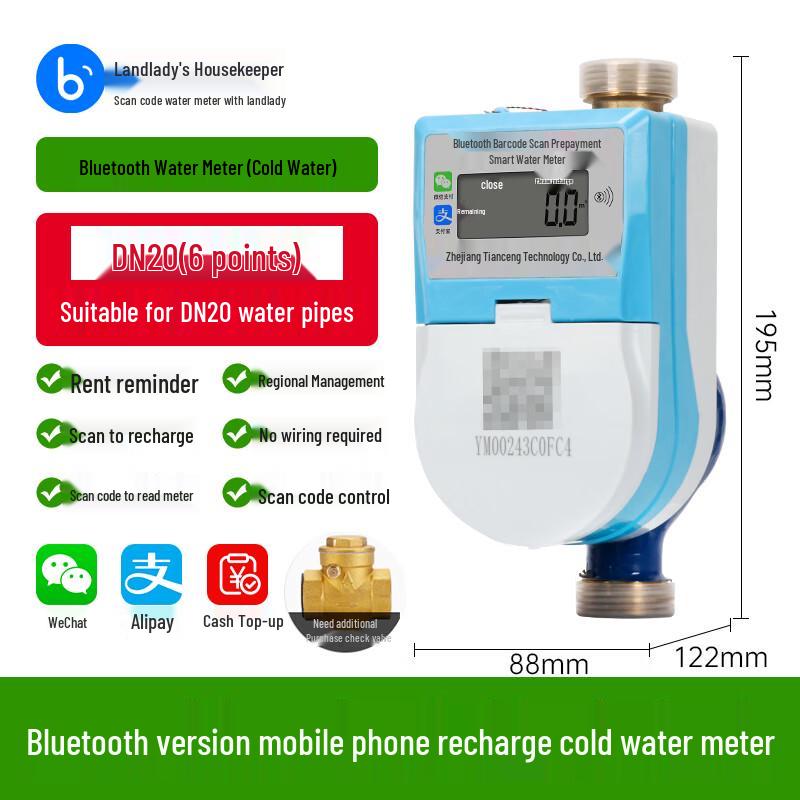 TNCE Smart Wireless IoT Prepaid Water Meter Cold Water