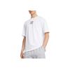 Under Armour Sm Box Logo Print Moisture Wicking Loose Fit Short Sleeve T-Shirt Men T-Shirts White 1386803-100