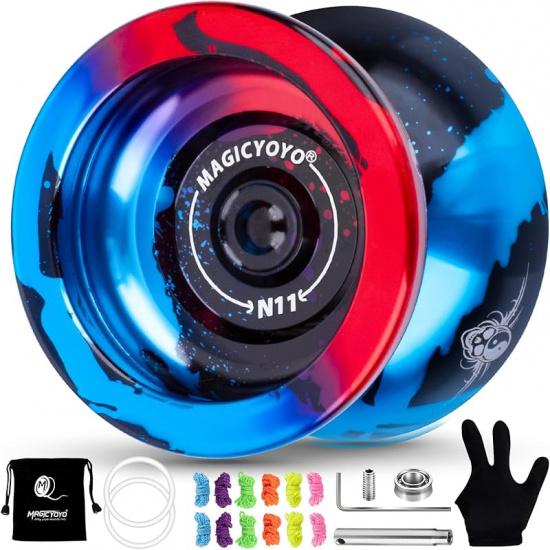 MAGICYOYO Dual Purpose Yoyo N11 - Responsive Yoyo for Kids 8-12 or Above & Unresponsive Yoyo for Advanced with Yoyo Glove + Bag + Unresponsive
