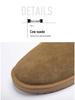 Unisex Suede Cowhide Snow Boots - Thickened Mid-Calf Leather for Warmth, Ideal for Cold Weather