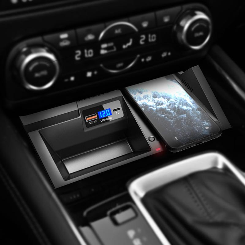 Car center console phone charger 15w wireless charger charging holder for Mazda CX5 CX-5 2017 2018