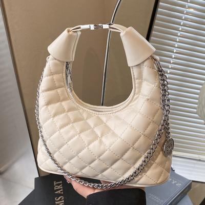 Retro Kleine Tasche Damen Nische Raute Kette Knödel Tasche High-End Einzelne Schulter Umhängetasche Achseltasche