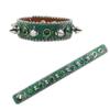 Y2K Gothic Punk Rhinestone Studded Leather Bracelet Wristband