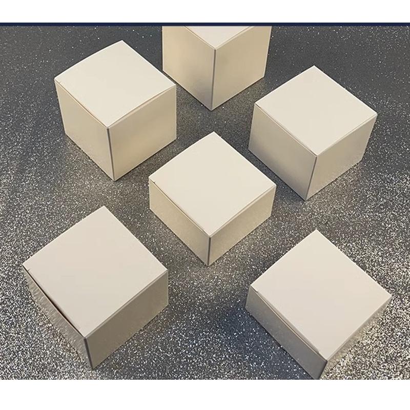 100pcs Square Folding Paper Box White Gift Cardboard Boxes Multiple Sizes Available Packaging Case Candle Gift Box Wedding Party Candy Boxes