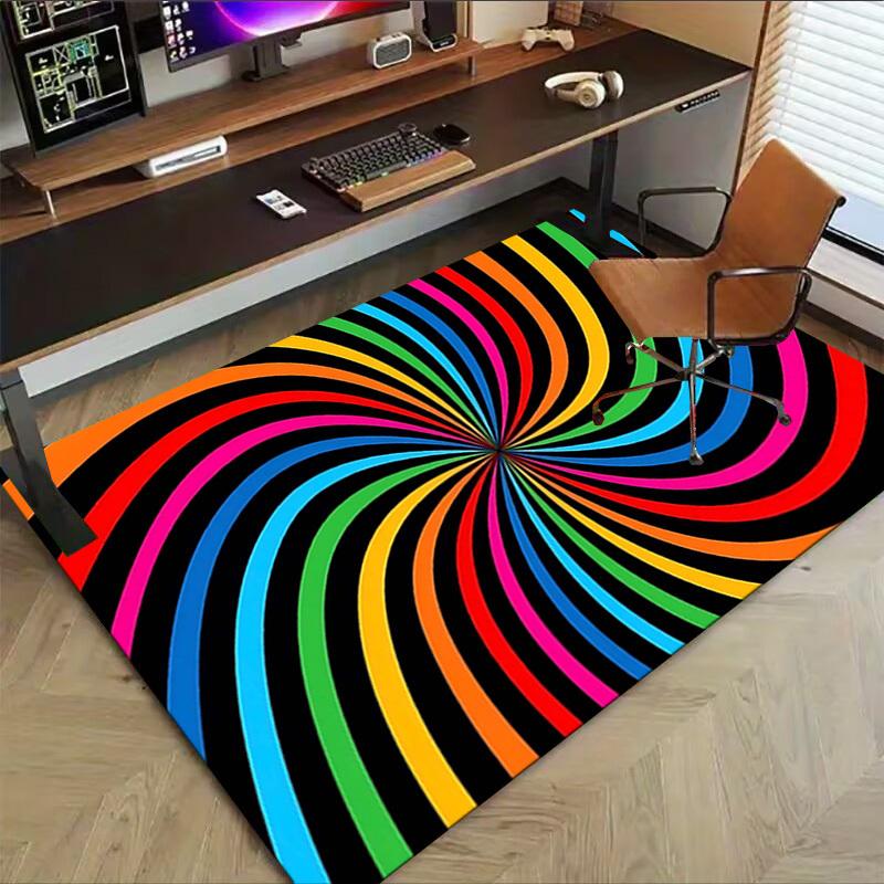 1PC Colorful Swirl Extra Large Non Slip Floor carpet, Office, family, bedroom, Studio   Large Area Rug Indoor Rugs, , Vibrant Colors