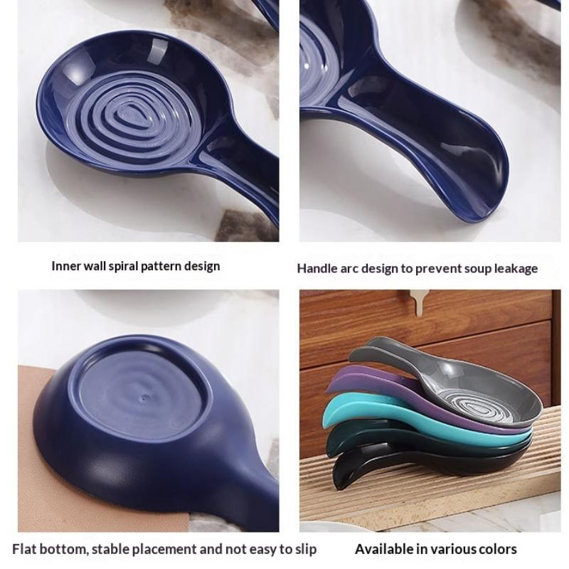 Spoon Rest Large Plastic Spoon Holder Heat-Resistant Cooking Spoon Rest Coffee Spoon Holder Dishwasher Safe Spoon Rest