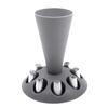 Household 8 Slots Piping Bags Rack with Base PP Pastry Bags Holder Removable Grey Cake Decorating Tip Rack Kitchen