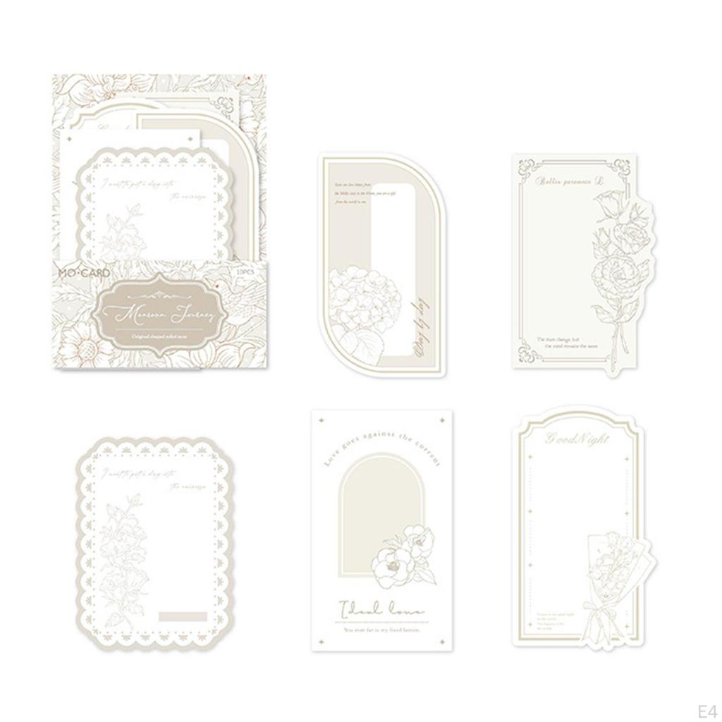 4 Pieces Embossed Notes Journal Decoration Collages Crafts Decorating Creative Elegant Art Scrapbook