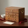 Large Wooden Jewelry Chest Organizer with Lock Drawer Holder for Rings Necklaces