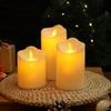 Flameless Votive Candles Battery Operated LED Tea Lights Electric Fake Candle with Moving Wick Wedding Party Decor Candles Lamps