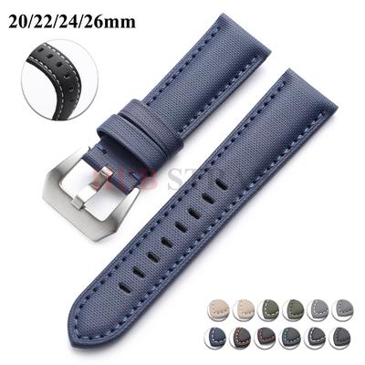 Waterproof Sailcloth Watch Band Premium Nylon Strap 20mm 22mm 24mm 26mm Durable Nylon Bracelet for Men Women Watch  Accessories