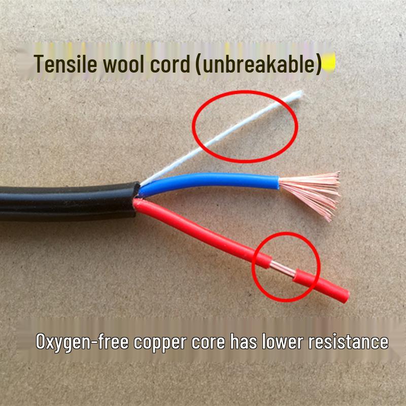 Pure Copper 2-Prong Angle Grinder Electric Drill with 2-Core Power Cord