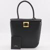 DELVAUX One Handle Handbag Gray Leather Women Used