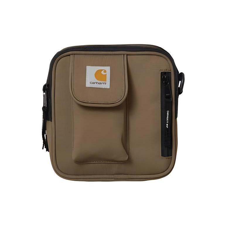 New Carhartt WIP Essentials Canvas With Recycled Polyester Shoulder Bag, Crossbody Bag Small Unisex Taupe I031470-1ZD-XX