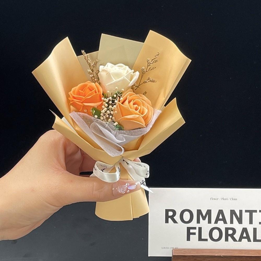 Gift Decoration Rose Flower Bouquet Mini False Flowers Bouquet  Teachers' Day