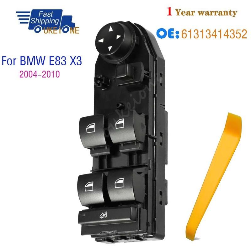 61313414352 For 2004 2005 2006 2007 2008 2009 2010 BMW E83 X3 LHD Master Driver Side Electric Power Lifter Window Switch Button