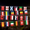 24 evropských zemí girlanda s vlaječkami mini vlaječková girlanda národní dekorace pro školní sportovní párty