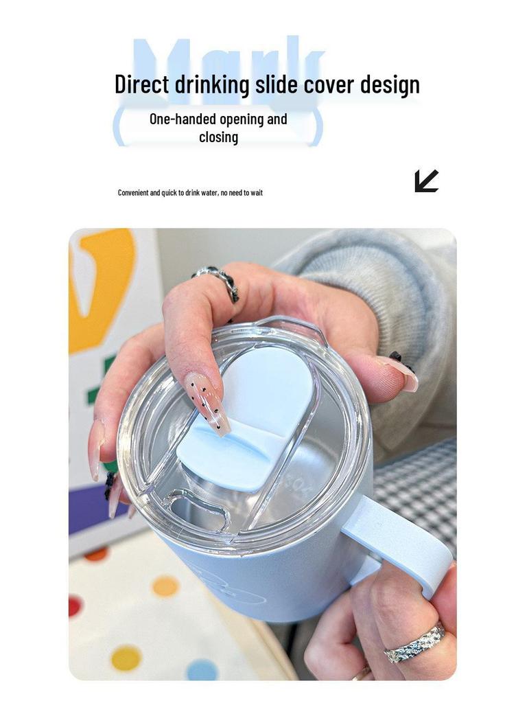 2025 Edelstahlbecher mit Deckel – Stilvolle Unisex Kaffee-/Teetasse für Zuhause oder Büro
