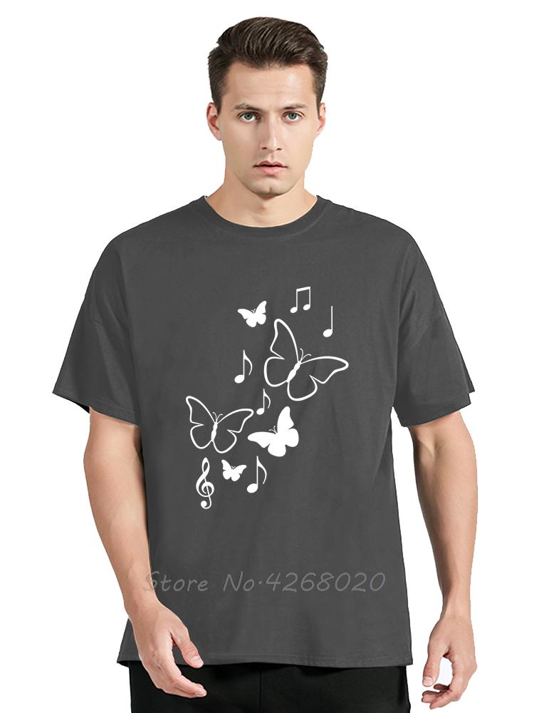 Mens Clothing Colorful Butterfly Petal Oversized Tshirt Short Sleeve Round Cotton Tshirt Cute Graphic Fitness T Shirt Female