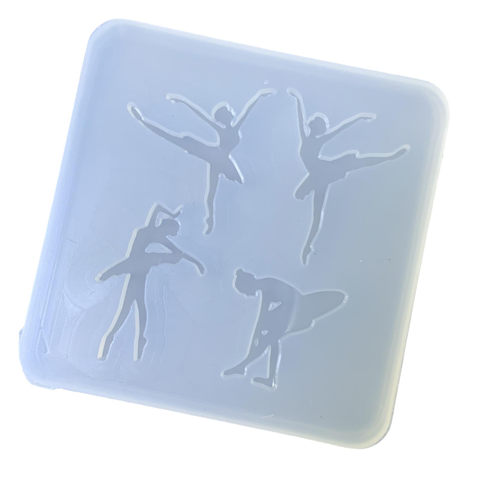 

Multipurpose Silicone Molds Ballet Theme Pendant Moulds Hand-Making Accessories for Sweets and Cake Embellishments