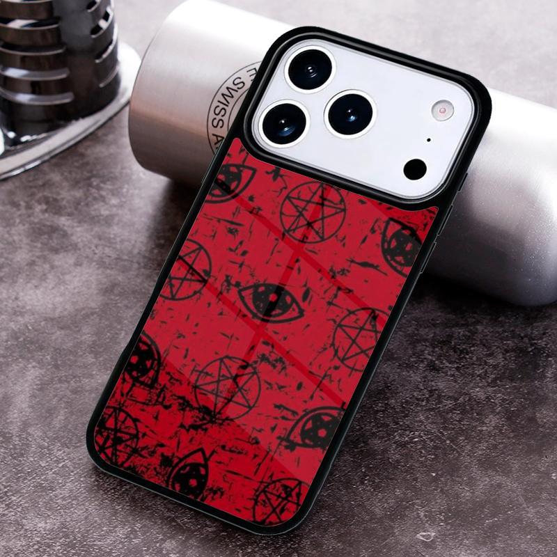 Distressed-Pentagram-Eye Phone Case For iPhone 17 16 15 14 13 12 11 Pro Max Plus 17Air Soft Silicone Cover
