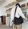Men's Large Capacity Canvas Messenger Bag - Casual, Simple, Student and Boys' Shoulder Bag