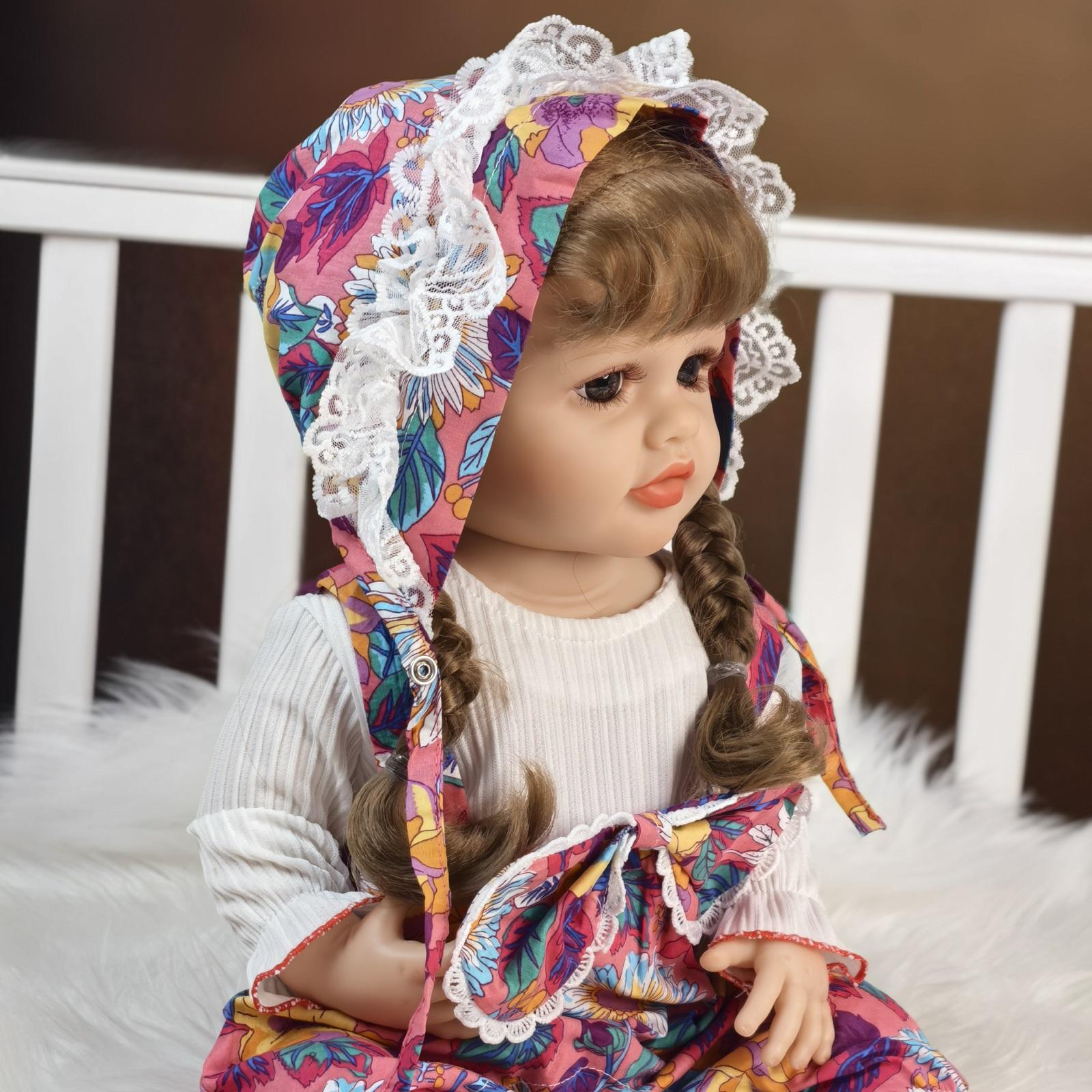 Украшение на Хэллоуин 55 см Реалистичная кукла-реборн Полностью силиконовая виниловая — фото 6