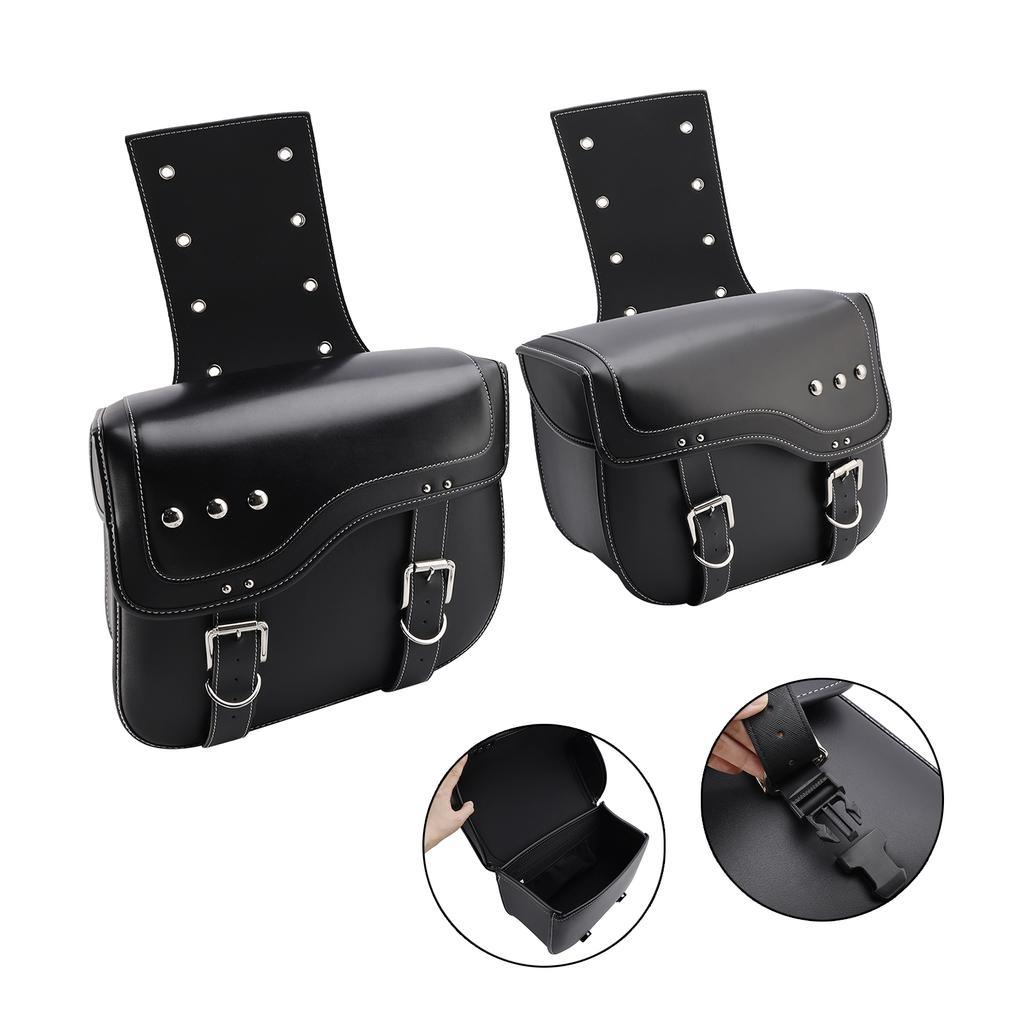 Tail Bag Side Saddlebag Tail Bag Luggage Pouch Storage Black 28L For Motorbike