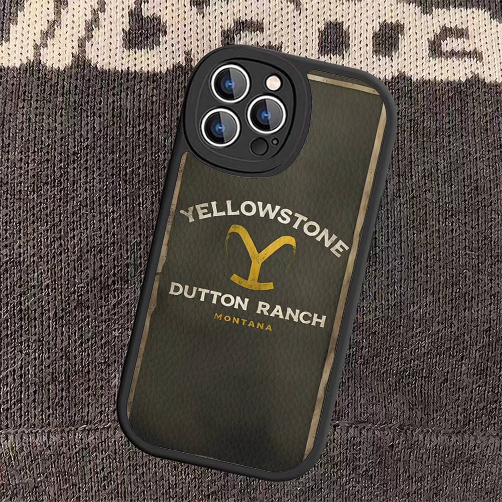 Popular Y-Yellowstone D-Dutton R-Ranch Para iPhone 16 15 14 16E 13 12 11 Pro Max Plus Funda de Cuero para Teléfono iphone 13promax