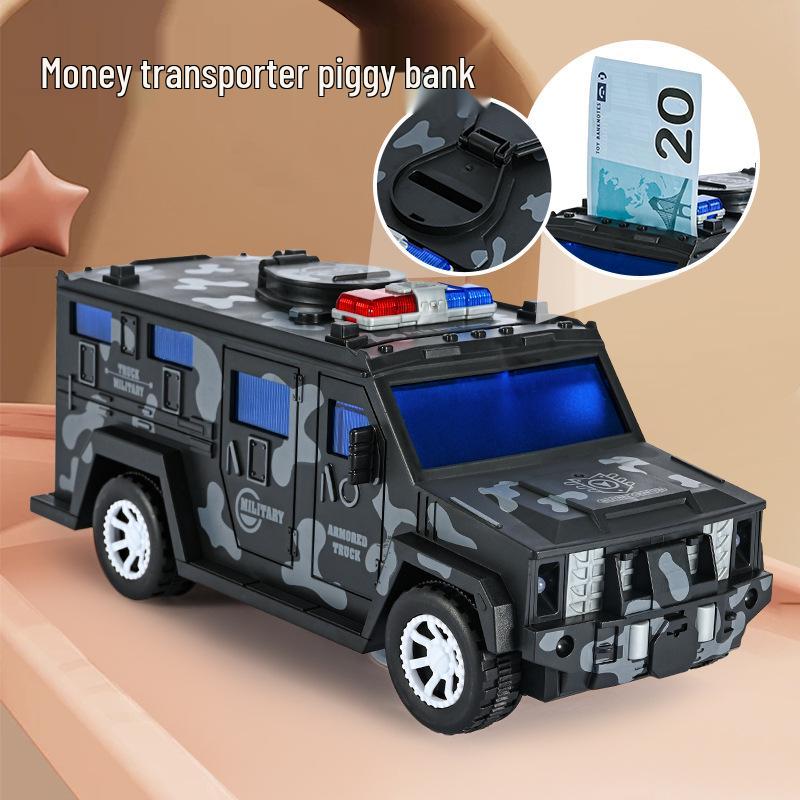 

Children s Electric Armored Car Savings Bank Toy No battery + screwdriver