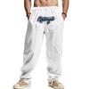 New Men's Loose Wide-leg Hip-hop High Street Trend Washed Embroidered Casual Sports Trousers