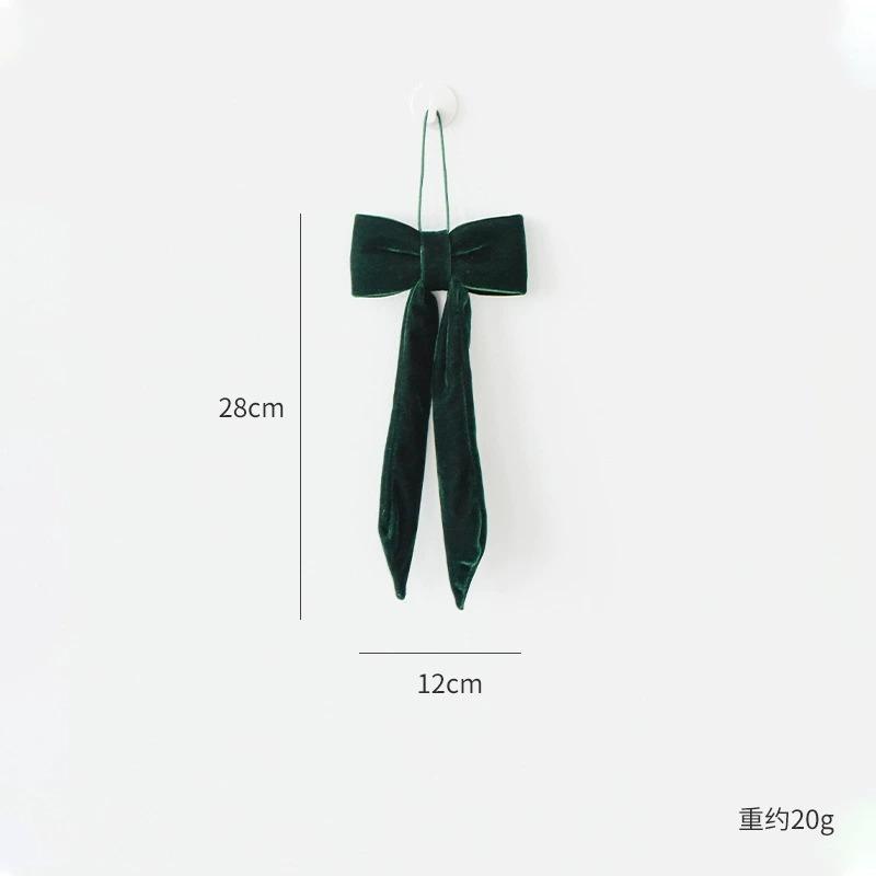 

Long Velvet Bow Christmas Tree Decoration Pendant Enlarged Christmas Bows Hanging Ornaments Diy Wedding Decor Home Party Festive 12cm зелений
