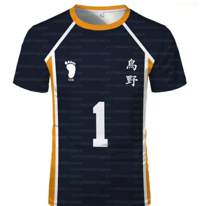Anime Haikyuu Rollenspiel Trikot Karasuno Oberschule Volleyball Club Hinata Shoyo Kageyama Sportbekleidung Trikot Unisex Rundhals Oberteil