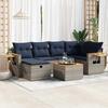 VidaXL Garden Lounge Set with Cushions 7 Pcs Grey Braided Resin 3325981
