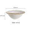 Vintage Luxury Kiln‑Change Glaze Ceramic Tableware, Embossed Double‑Line Round Bowl Plate Microwave‑Safe for Home Hotel & Gifting