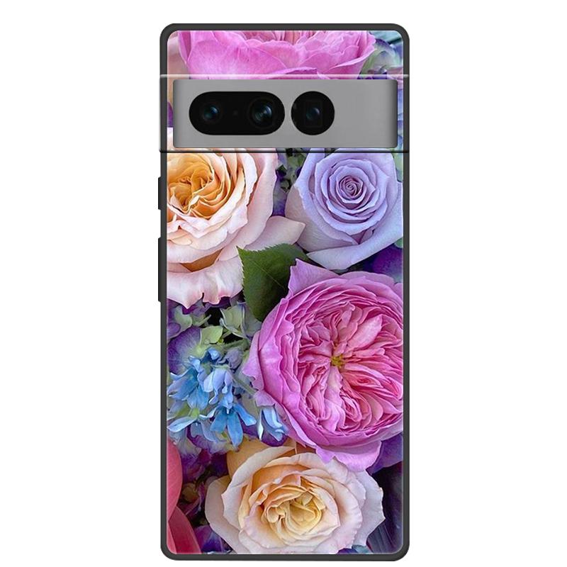 For Google Pixel 7 Pro Case Soft Black Silicone Bumper Butterfly Phone Cover for Googe Pixel7 7Pro Pixel7Pro Cases Fundas Coque