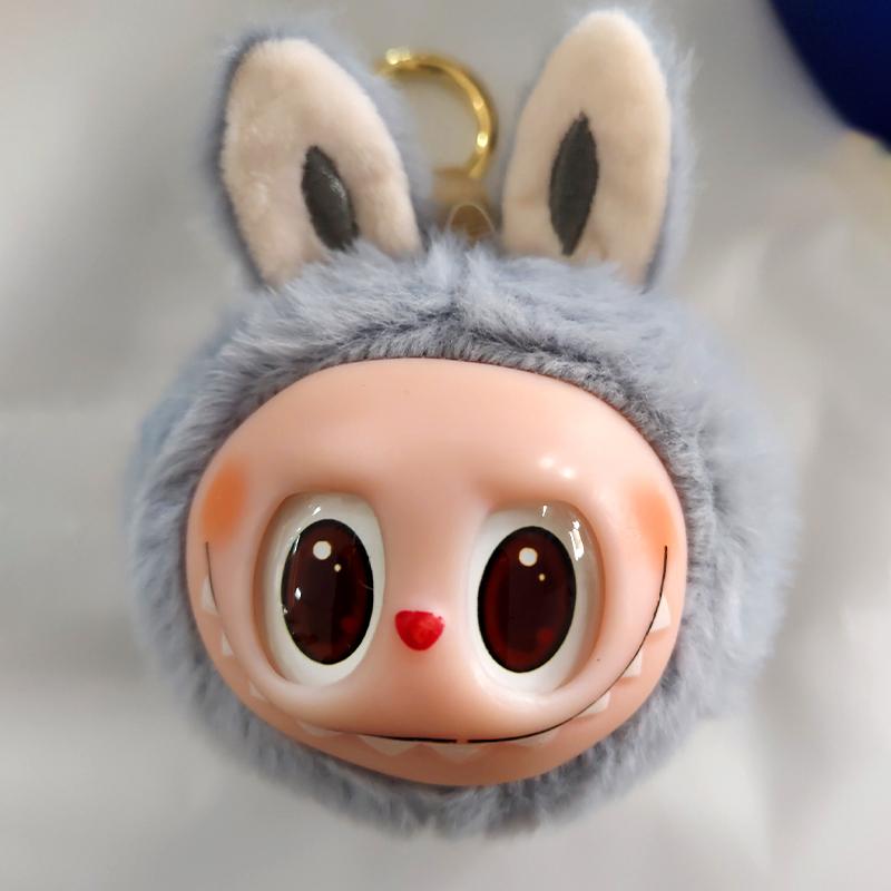 

1 шт. Плюшевый милый плюшевый кулон Интернет-знаменитость ПП хлопок Коллекционная игрушка Кулон Лабубу серый