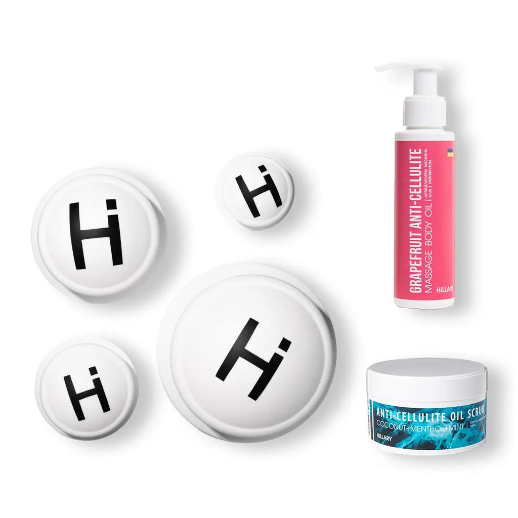 Anti-cellulite Massage Set + Cooling Body Scrub Hillary