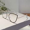 No makeup cat eye large frame anti-blue light glasses retro trend ins no degree flat light glasses frame