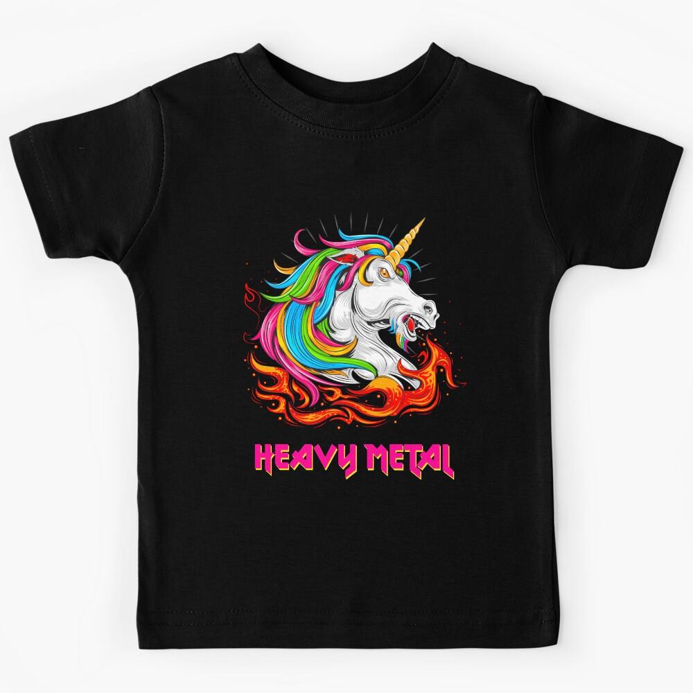 Heavy Metal unicorn Kids T-Shirt 100