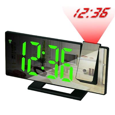 Digital LED Projection Alarm Clock Table Electronic Alarm Clock with Projection Time Projector Bedroom Bedside Clock