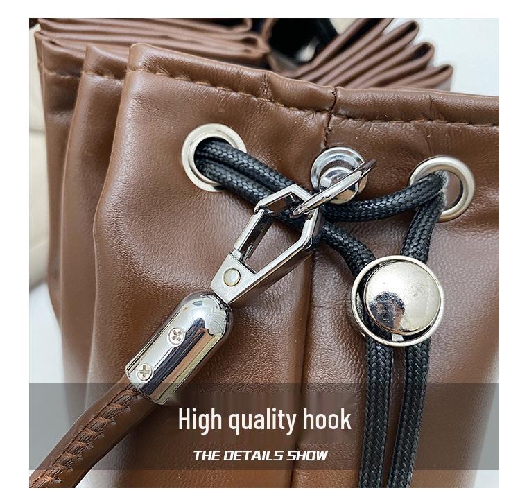 Plissierte Wolke Damen Umhängetasche Knödelform - Trendig, Vielseitig, Großes Fassungsvermögen, Schultertasche mit Kordelzug